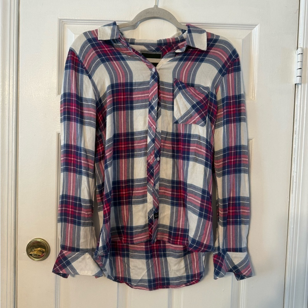 Rails Plaid Button-Down Shirt - Navy, Red & Cream